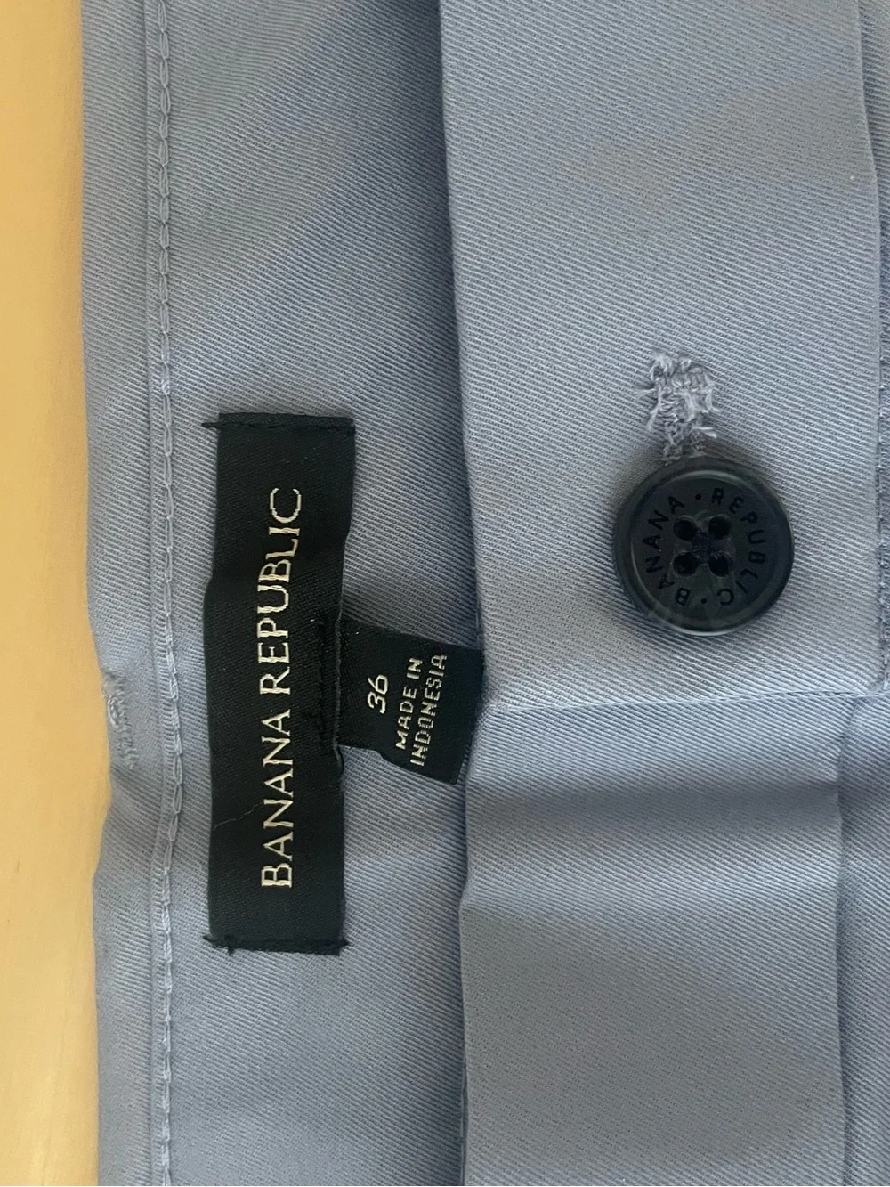 Banana Republic Men's Flat-Front Shorts in Steel Blue